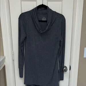 Cuddl Duds Dark Gray Cowl Neck Tunic